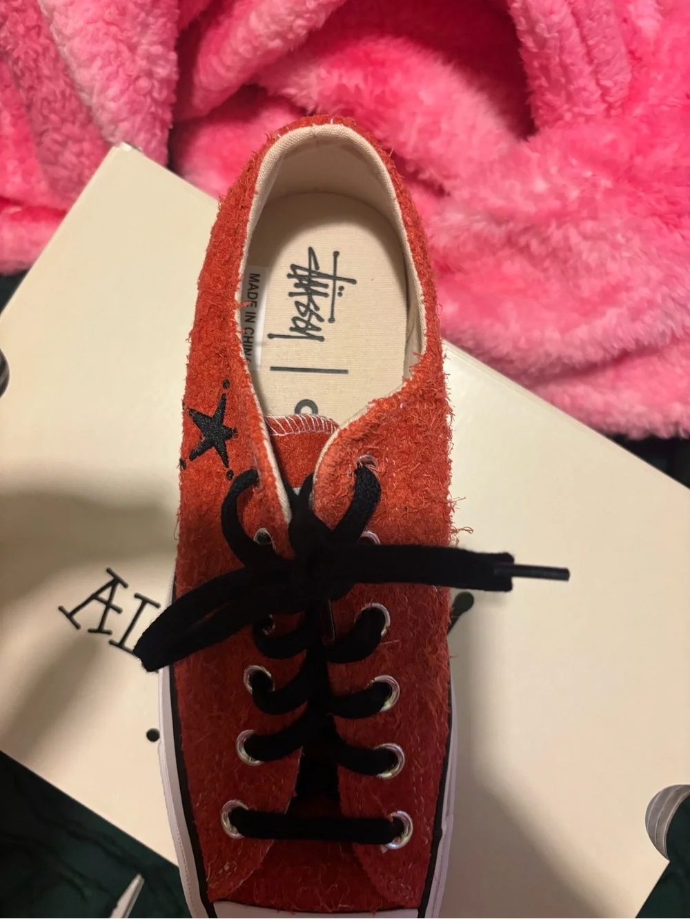 Converse Poppy Red Low Top Sneaker With Box